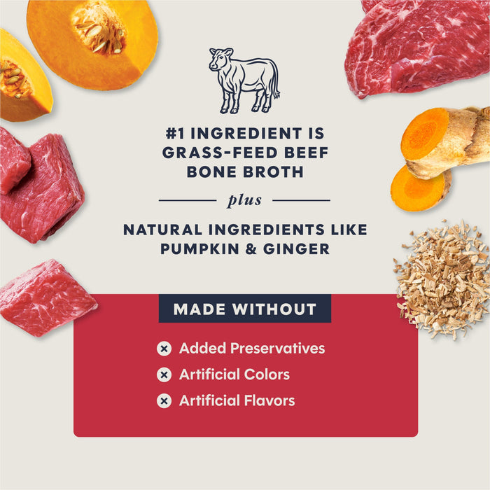 Instinct Grass-Fed Beef Bone Broth cat 16 oz. product benefits and recipe information