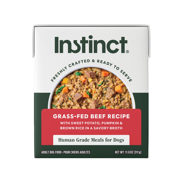 Instinct Freshly Crafted Meals Grass-Fed Beef Recipe dog 11 oz. front package