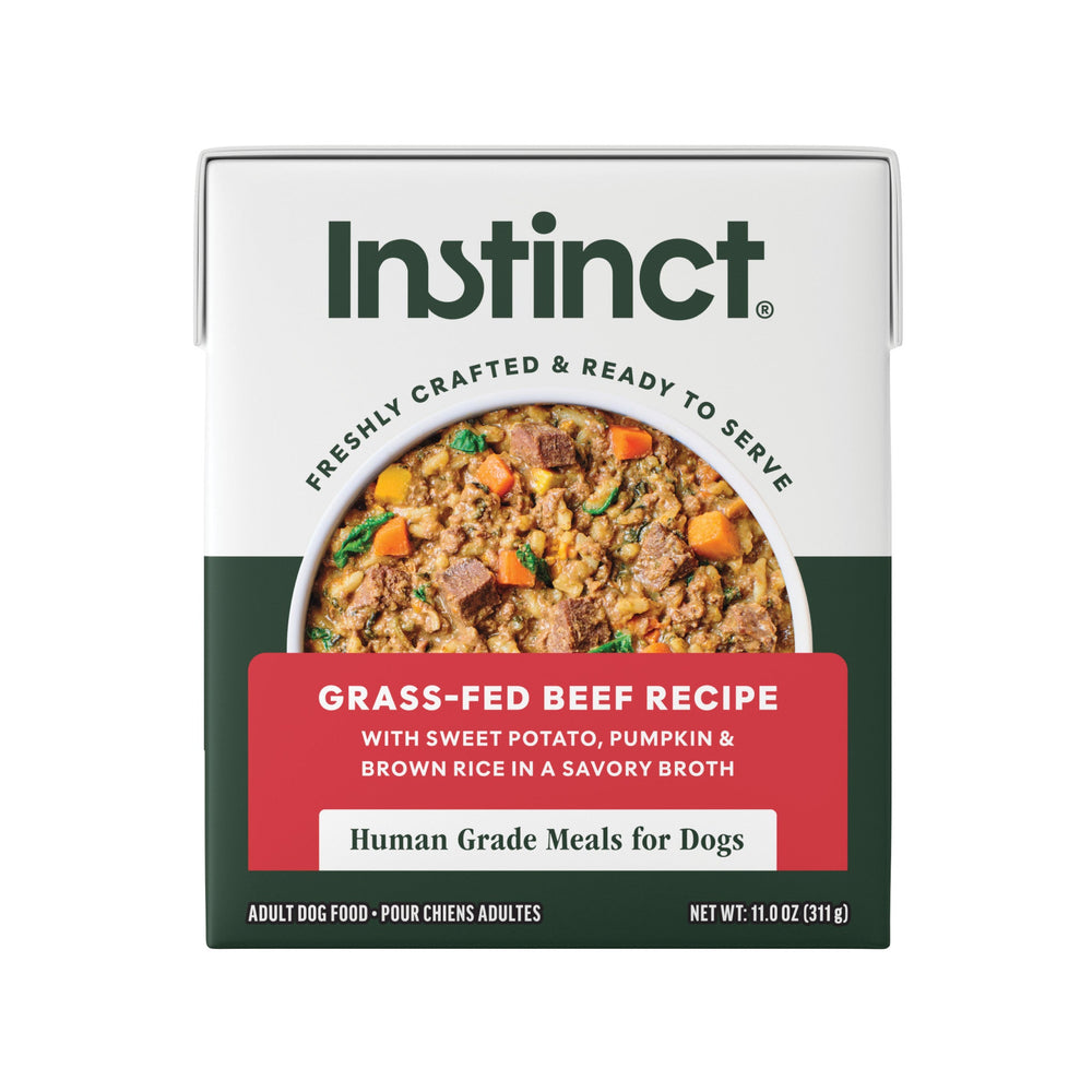 Instinct Freshly Crafted Meals Grass-Fed Beef Recipe dog 11 oz. front package