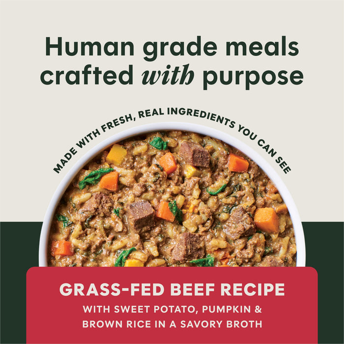 Instinct Freshly Crafted Meals Grass-Fed Beef Recipe dog 11 oz. product benefits and recipe information