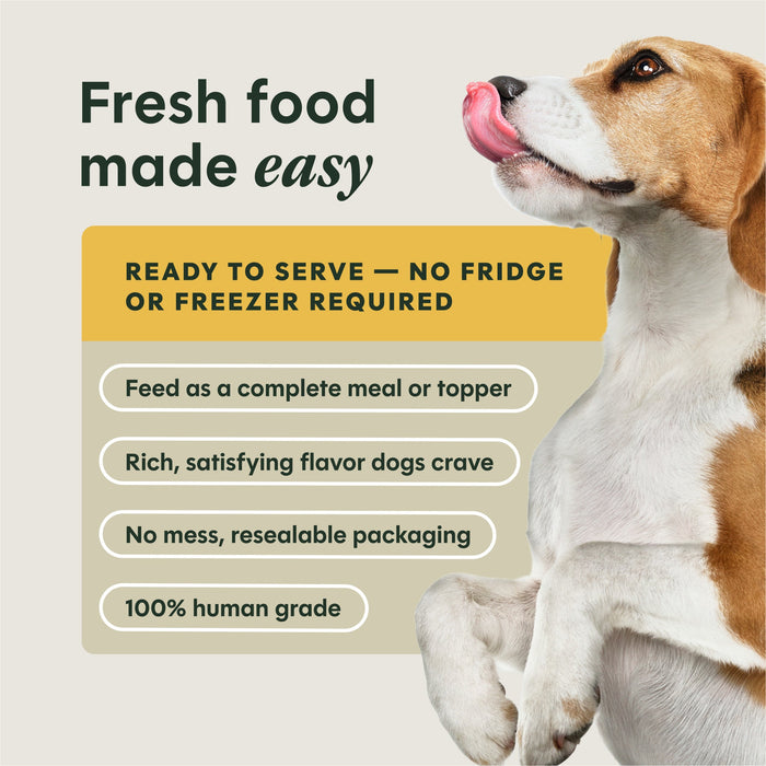 Instinct Freshly Crafted Meals Cage-Free Chicken Recipe dog 11 oz. product benefits and recipe information