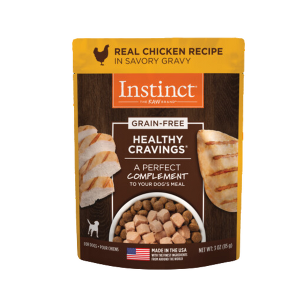 Instinct Healthy Cravings Toppers Real Chicken Recipe dog 3 oz. front package