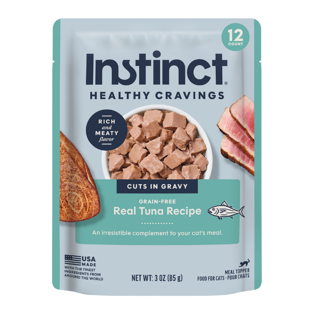 Instinct Healthy Cravings Toppers Real Tuna Recipe cat 3 oz. front package