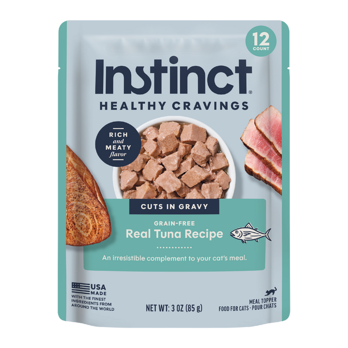 Instinct Healthy Cravings Toppers Real Tuna Recipe cat 3 oz. front package