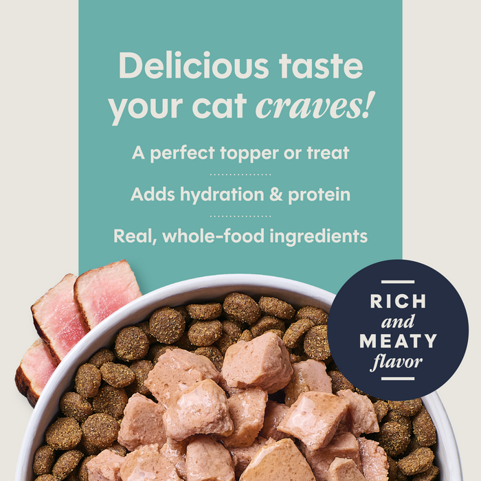 Instinct Healthy Cravings Toppers Real Tuna Recipe cat 3 oz. product benefits and recipe information