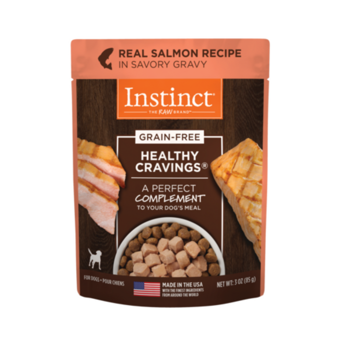Instinct Healthy Cravings Toppers Real Salmon Recipe dog 3 oz. front package