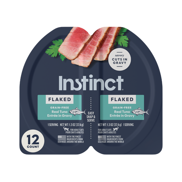 Instinct Split Cups Flaked Tuna Entrée cat 2.64 oz. front package
