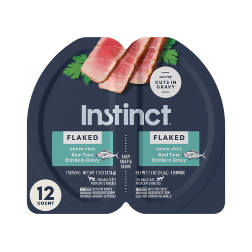 Instinct Split Cups Flaked Tuna Entrée cat 2.64 oz. front package