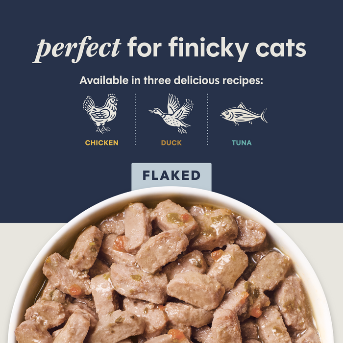 Instinct Split Cups Flaked Duck Entrée cat 2.64 oz. product benefits and recipe information
