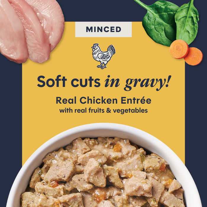 Instinct Minced Cups Chicken Recipe cat 3.5 oz. product benefits and recipe information