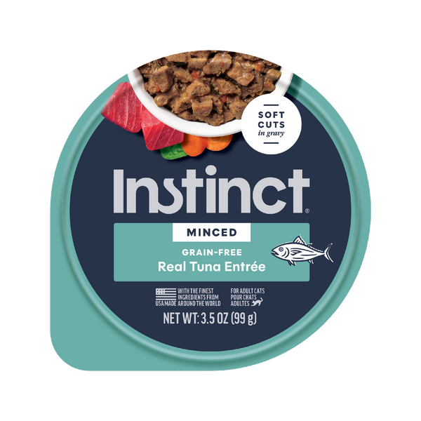 Instinct Minced Cups Tuna Recipe cat 3.5 oz. front package