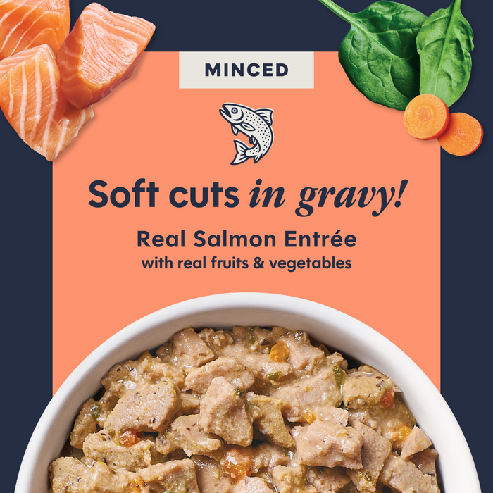 Instinct Minced Cups Salmon Recipe cat 3.5 oz. product benefits and recipe information