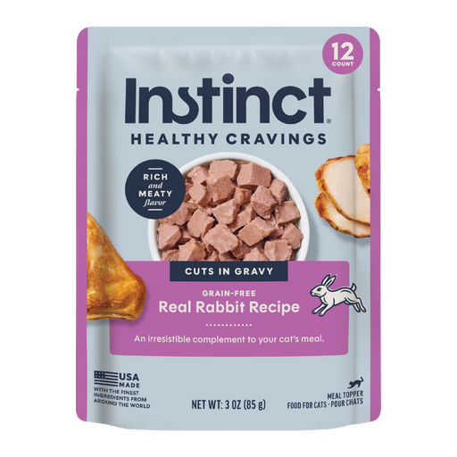 Instinct Healthy Cravings Toppers Real Rabbit Recipe cat 3 oz. front package