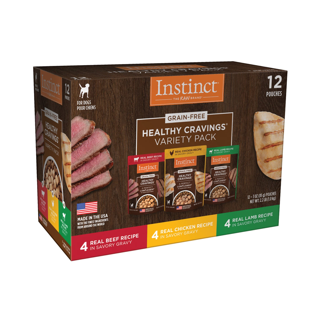 Instinct Healthy Cravings Toppers Variety Pack dog 3 oz. (Pack of 12) front package