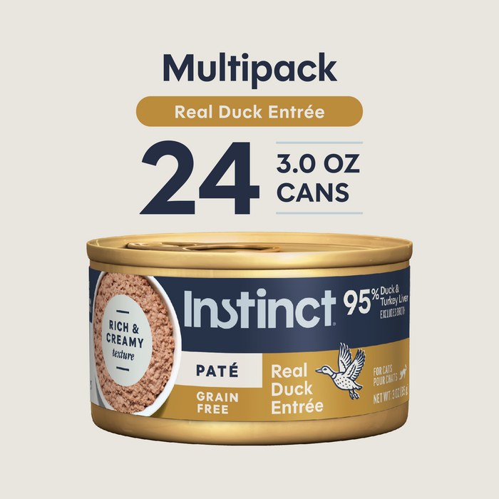 Instinct Original Patés Real Duck Recipe cat 3 oz. product benefits and recipe information