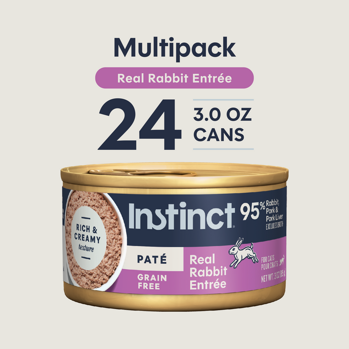 Instinct Original Patés Real Rabbit Recipe cat 3 oz. product benefits and recipe information
