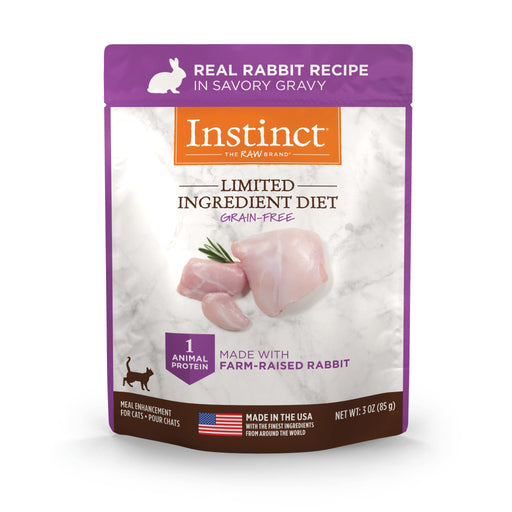 Instinct Limited Ingredient Diet Toppers Rabbit Recipe cat 3 oz. front package