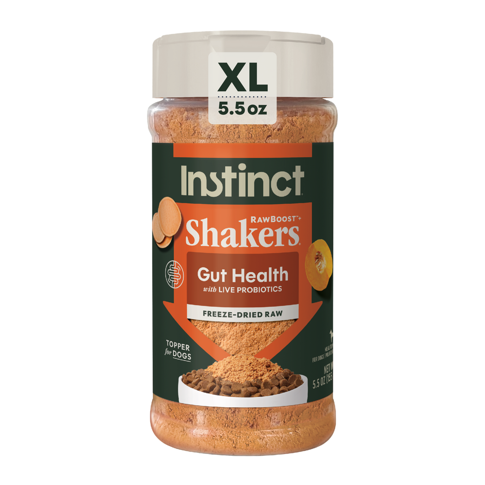 Instinct RawBoost+ Shakers Gut Health Recipe dog 5.5 oz. front package