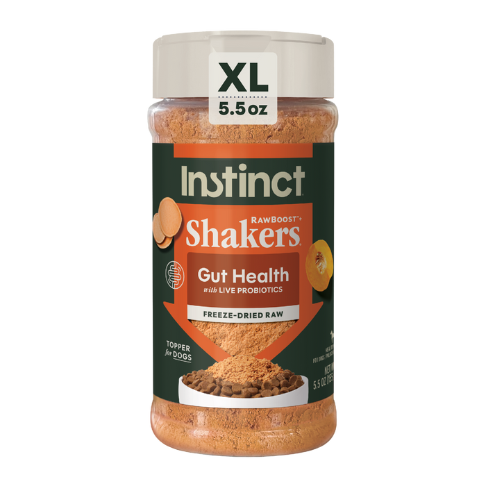 Instinct RawBoost+ Shakers Gut Health Recipe dog 5.5 oz. front package