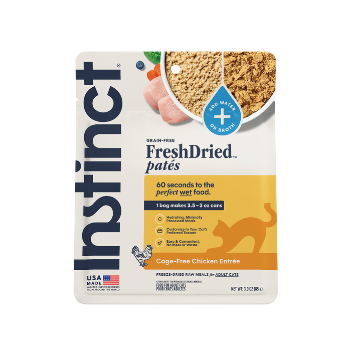 Instinct FreshDried Patés Chicken Recipe cat 3 oz. front package