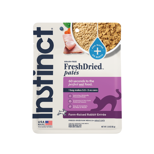 Instinct FreshDried Patés Rabbit Recipe cat 3 oz. front package