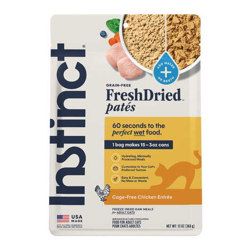 Instinct FreshDried Patés Chicken Recipe cat 13 oz. front package