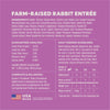 Instinct FreshDried Patés Rabbit Recipe cat 13 oz. ingredients, nutrition and feeding label