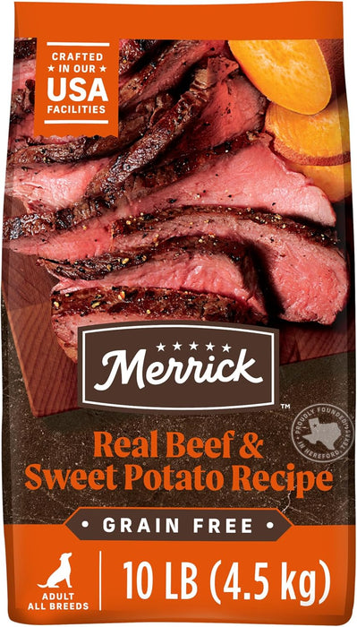 Merrick Grain-Free Texas Beef & Sweet Potato Dry Dog Food – High Protein Natural Recipe