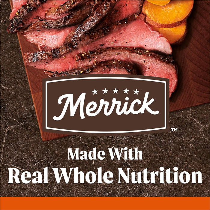Merrick Grain-Free Texas Beef & Sweet Potato Dry Dog Food – High Protein Natural Recipe