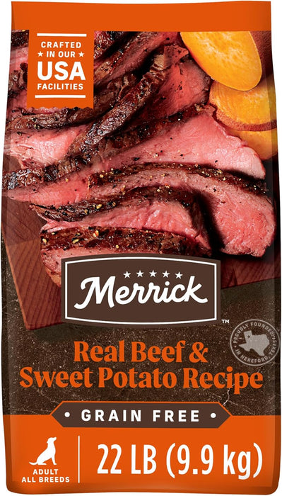 Merrick Grain-Free Texas Beef & Sweet Potato Dry Dog Food – High Protein Natural Recipe