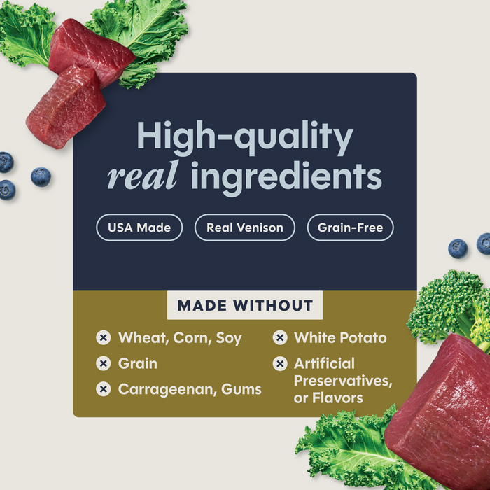 Instinct Original Patés Real Venison Recipe cat 5.5 oz. product benefits and recipe information