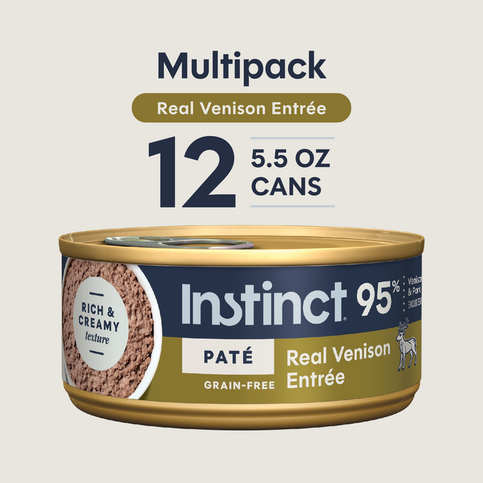 Instinct Original Patés Real Venison Recipe cat 5.5 oz. product benefits and recipe information
