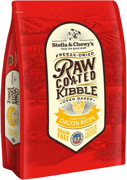 Stella & Chewy's Raw Coated Chicken Grain-Free Dry Dog Food – High Protein Raw Blend