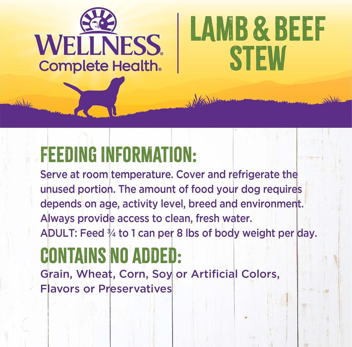 Wellness Natural Lamb & Beef Stew with Brown Rice & Apples Wet Dog Food