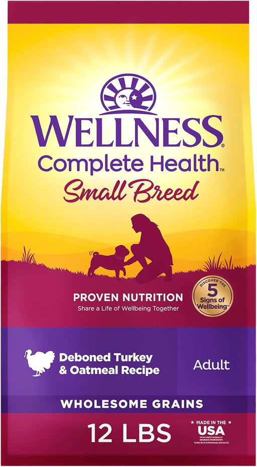 Wellness Complete Health Natural Small Breed Adult Turkey and Oatmeal Recipe Dry Dog Food