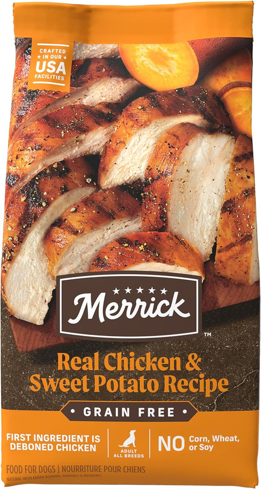 Merrick Grain Free Chicken + Sweet Potato Recipe Dry Dog Food, 4 lbs.