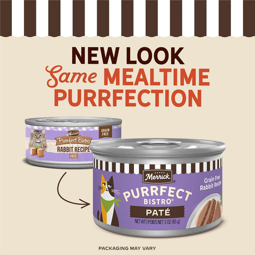 Merrick Purrfect Bistro Rabbit Pate Grain-Free Canned Cat Food