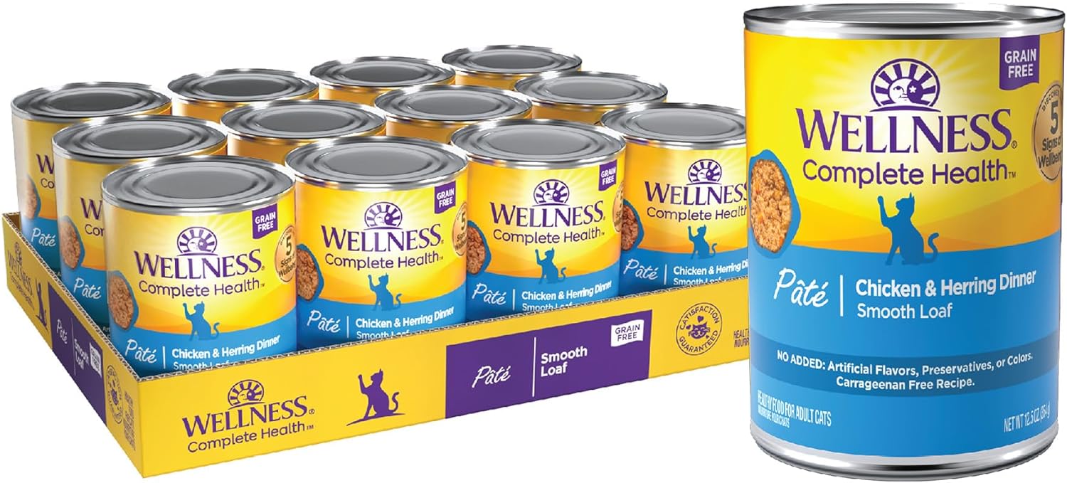 Wellness Complete Health Chicken & Herring Formula Grain-Free Canned Cat Food