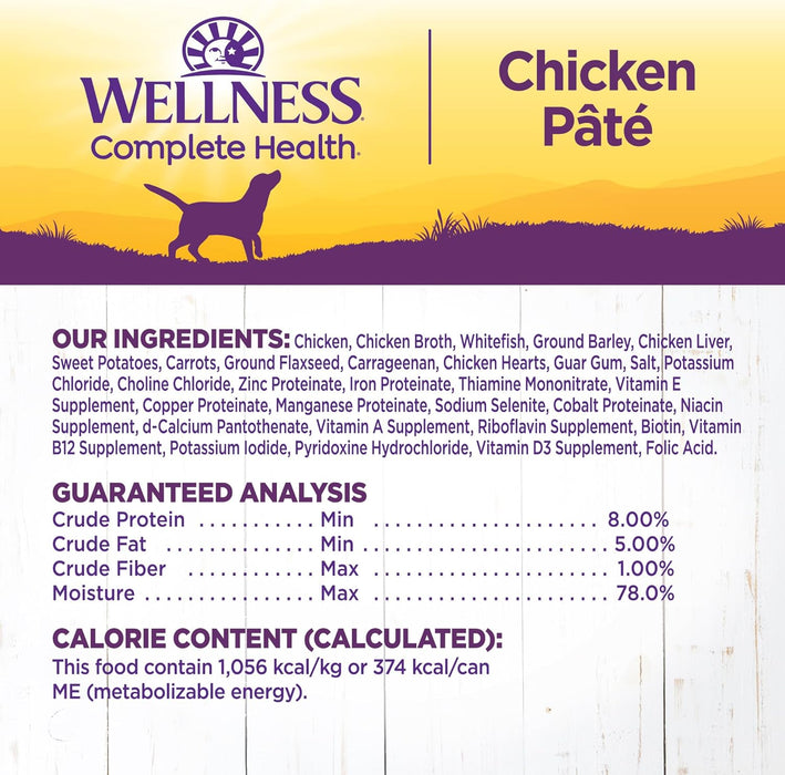 Wellness Complete Health Chicken & Sweet Potato Recipe Wet Dog Food