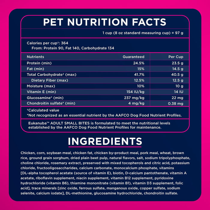 Eukanuba Adult Small Bites Chicken Dry Dog Food