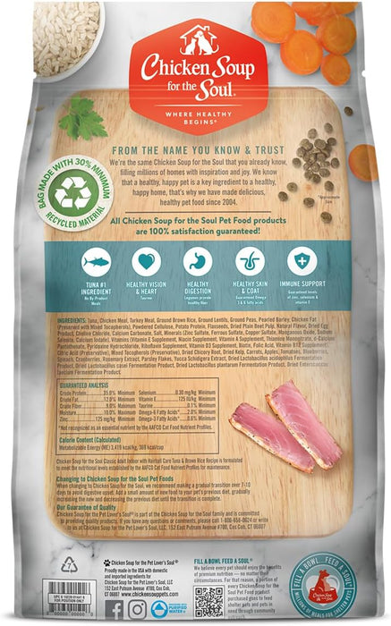 Chicken Soup for the Soul Indoor Recipe with Tuna & Brown Rice Dry Cat Food