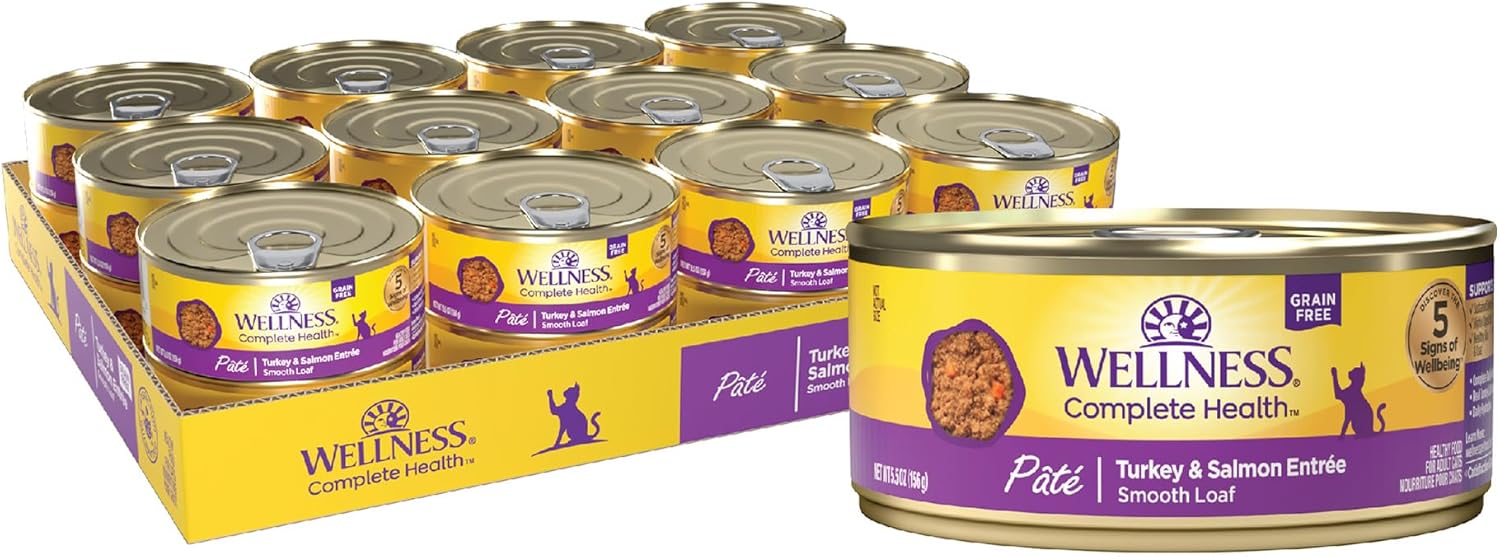 Wellness Complete Health Turkey & Salmon Formula Grain-Free Canned Cat Food