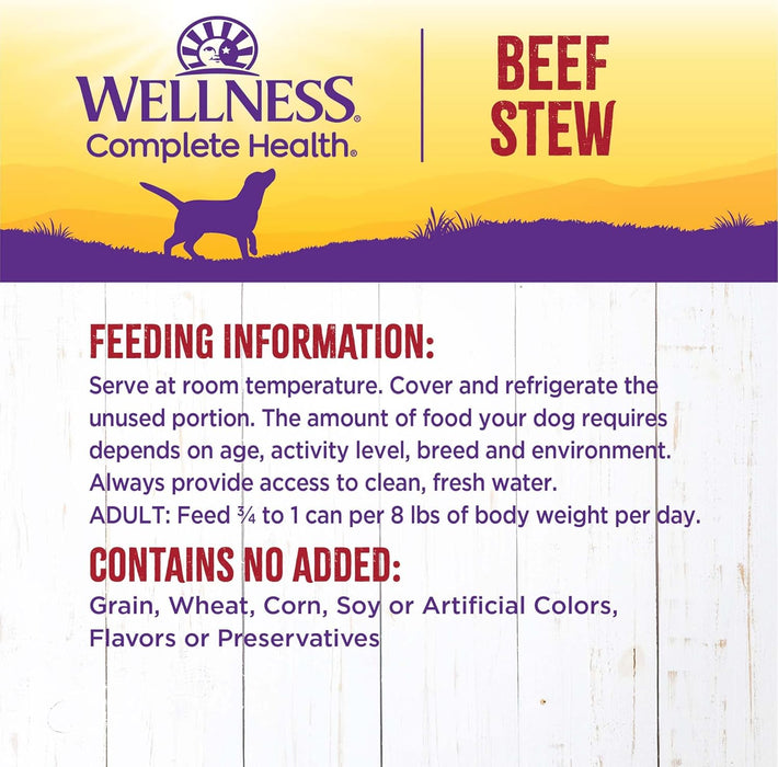 Wellness Grain-Free Natural Beef Stew with Carrots & Potato Wet Dog Food