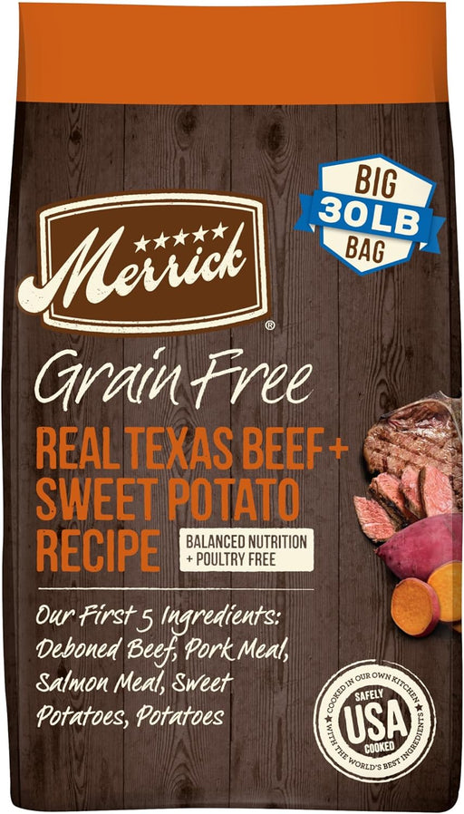 Merrick Real Texas Beef + Sweet Potato Recipe Grain-Free Chicken-Free Adult Dry Dog Food