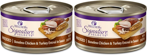 Wellness Signature Selects Grain-Free Shredded White Meat Chicken & Turkey Entrée in Sauce Wet Cat Food