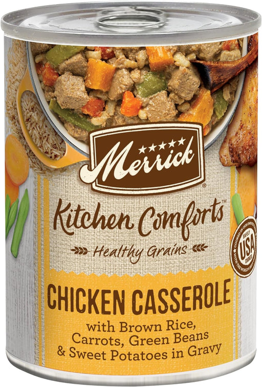 Merrick Kitchen Comforts Chicken & Rice Wet Dog Food, 12.7-oz can, case of 12