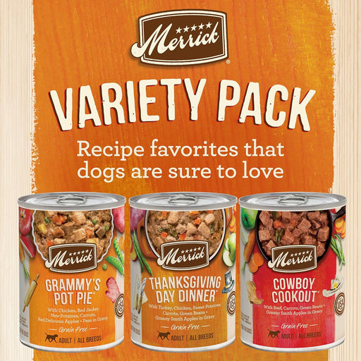 Merrick Grain-Free Favorites Wet Dog Food Variety Pack