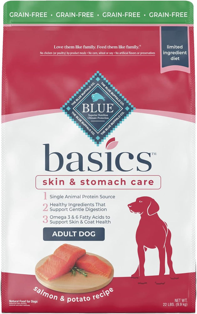 Blue Buffalo Basics Skin & Stomach Care Grain-Free Formula Salmon & Potato Recipe Adult Dry Dog Food