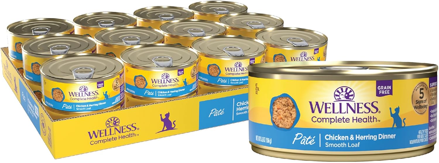 Wellness Complete Health Chicken & Herring Formula Grain-Free Canned Cat Food