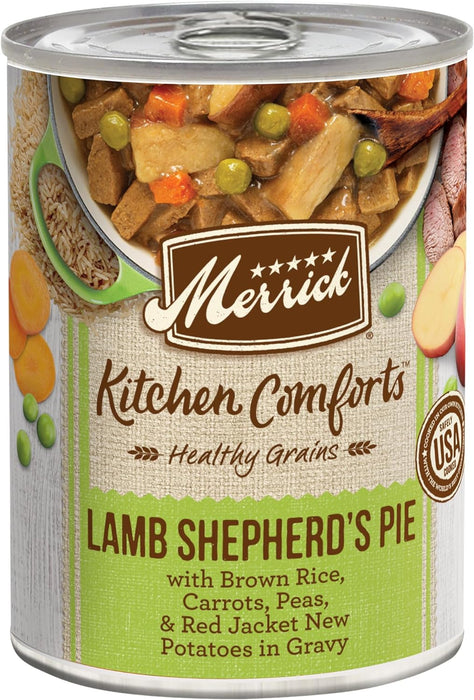 Merrick Kitchen Comforts Lamb & Rice Wet Dog Food, 12.7-oz can, case of 12